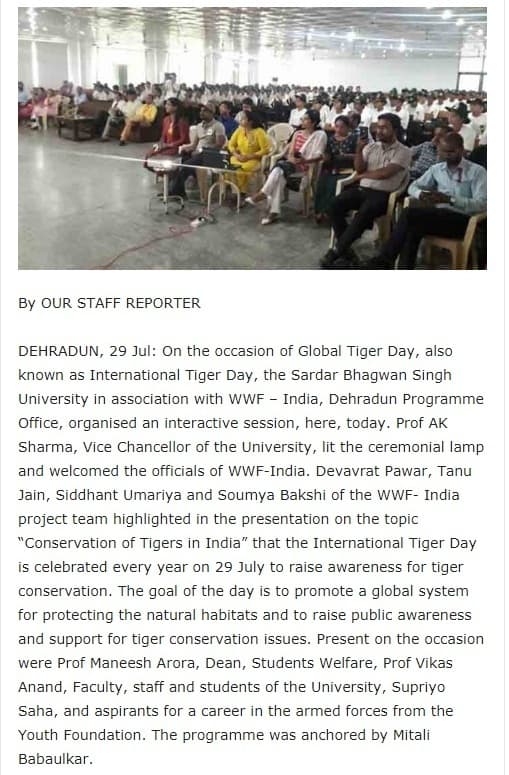 tiger day 2019